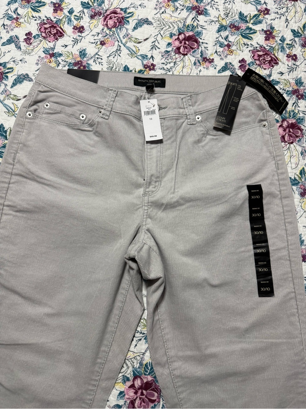 Banana Republic Light Gray Corduroy Jeans